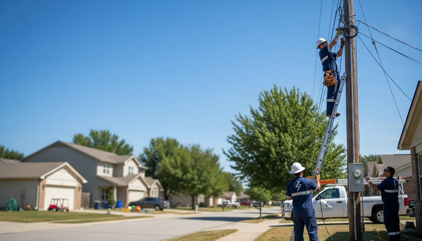 Residential electrician providing installation services in Morgan, TX